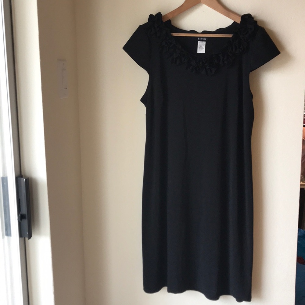 Formal Slimming Black Sheath Dress